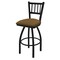 Holland Bar Stool Co 30" Swivel Bar Stool, Black Wrinkle, Canter Saddle Seat 81030BW012 - alternate 1